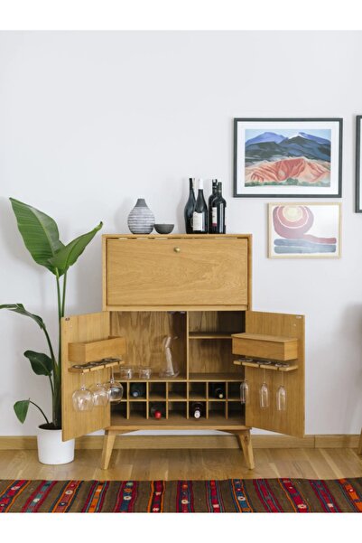 Arzu Wood Ahşap Dolap Bar