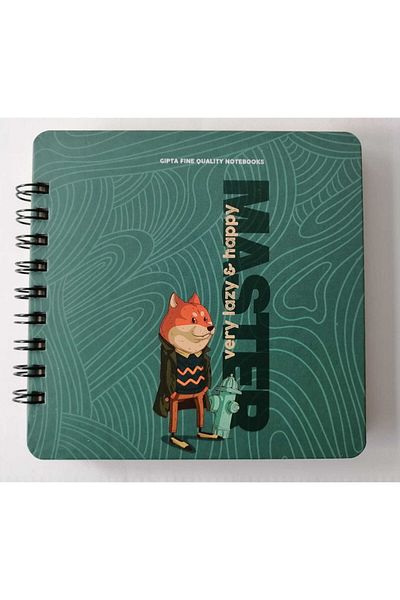 Gıpta 16x16 Spraled Lined Note Book Thick Cover 100 Sheets Very Lazzy & Happy