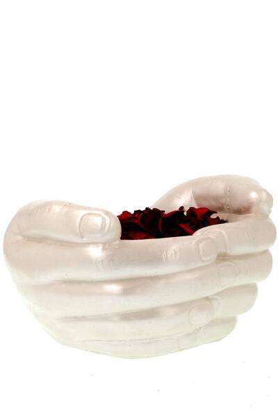 Orvila Dekoratif Avuç Içi El Figür Beton Saksı Hediyelik Anahtarlık Biblo 165...