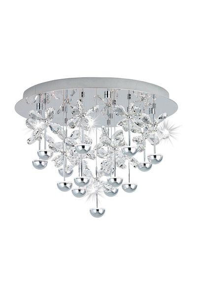 Eglo 39245 Indoor "Pianopole" Chrome Color Stainless Steel Led Ceiling Lamp Ip20 Max: 15X1,8W Diameter