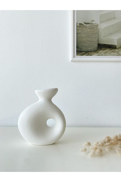 TROVE Delta Ceramic Vase (White)