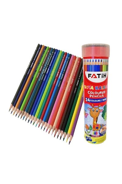 Fatih Metal Tube 24 Pieces Dry Paint Pens 24 Colors Dry Paint Full Size