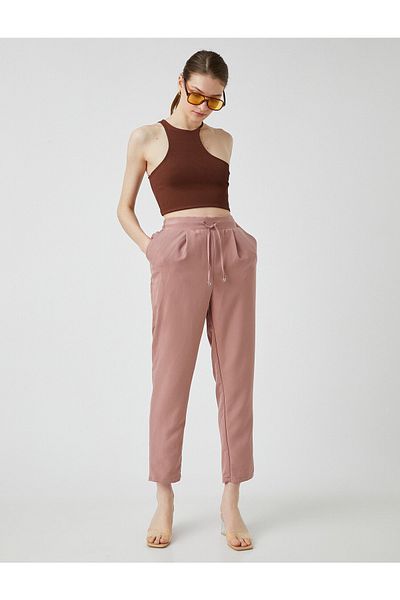 Koton Karottenhose mit Bindegürtel aus Modalmischung