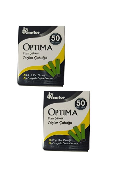 Optima 2 Kutu Strip (100 Adet Kan Şekeri Ölçüm Çubuğu)
