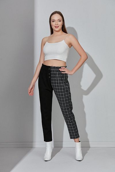ALEXANDERGARDI Double Color Elastic Waist Women's Trousers B21 12800