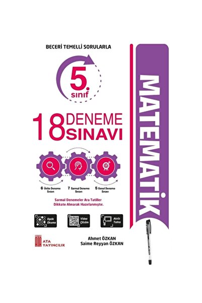 Hepsikitap Ata Yayınları 5. Sınıf 18 Deneme Sınavı Matematik