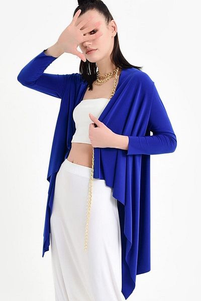 Laranor Cardigan casual asimetric Saks pentru femei 19L6550