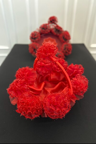 ZEYMERADE سلة الحناء بوم بوم بريق أحمر