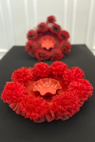 ZEYMERADE صينية حناء بريق أحمر لامع بوم بوم أحمر