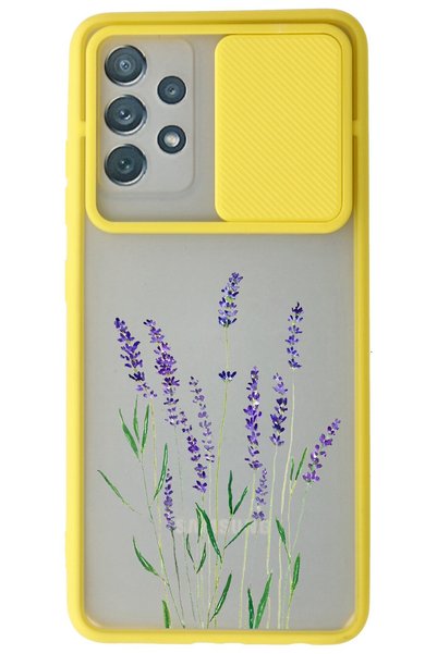 WANNA PROTECT Samsung Galaxy A72 Yellow Camera Protection Sliding Lavender Pr...