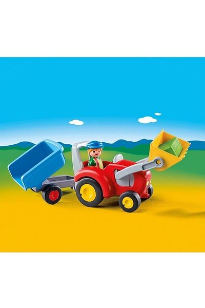 Playmobil 6964 Model Tractor with Trailer