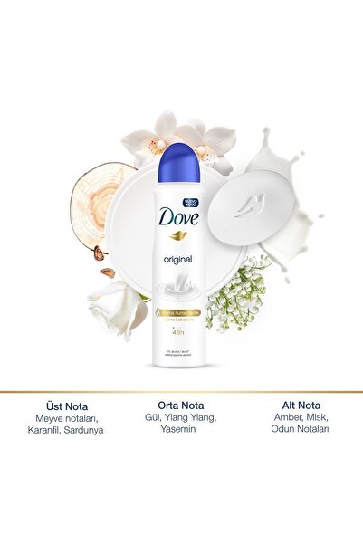 Dove Orijinal 150 ml Kadın Deodorant Sprey 6'lı  8690637628856