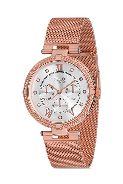 POLO Rucci ساعة يد نسائية موديل 9678 بسلك من القش