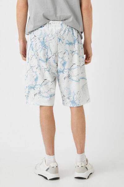 Koton Men's Turquoise Patterned Shorts & Bermuda 2SAM40038MK