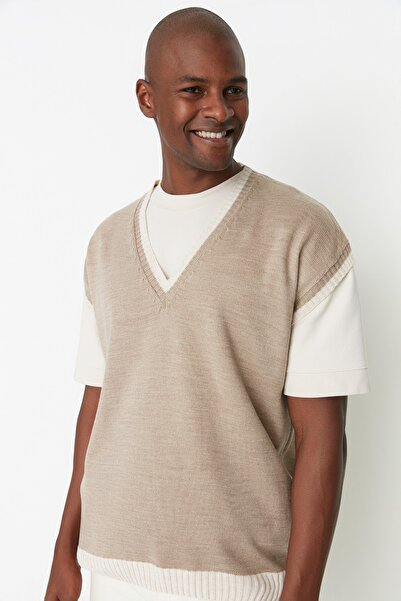 Trendyol Collection Sweater Vest - Brown - Regular