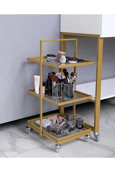 MERZANA Makeup Organizer, Makeup and Cosmetic Organizer, Organizer with Wheels