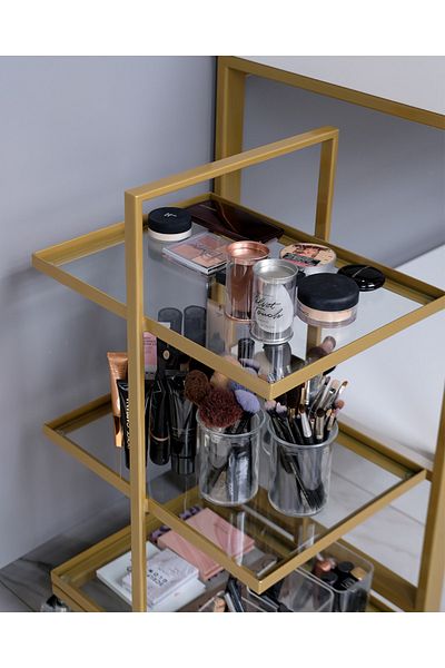 MERZANA Makeup Organizer, Makeup and Cosmetic Organizer, Organizer with Wheels