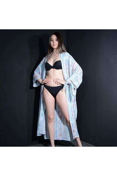 Tedz Collection Paredora Bondi Checkered Kimono Pareo