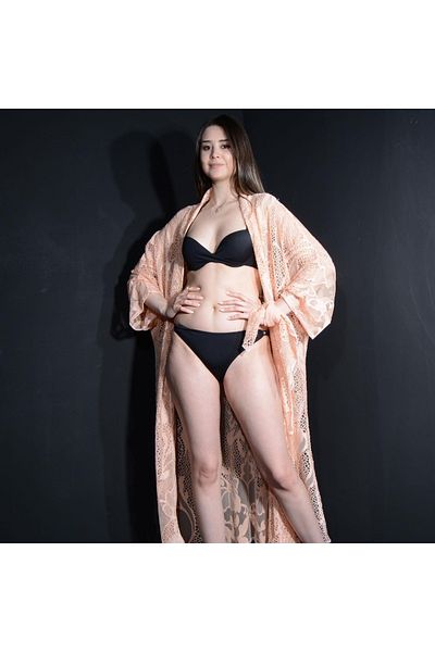 Tedz Collection Paredora Puppy Tulle Lace Kimono Pareo