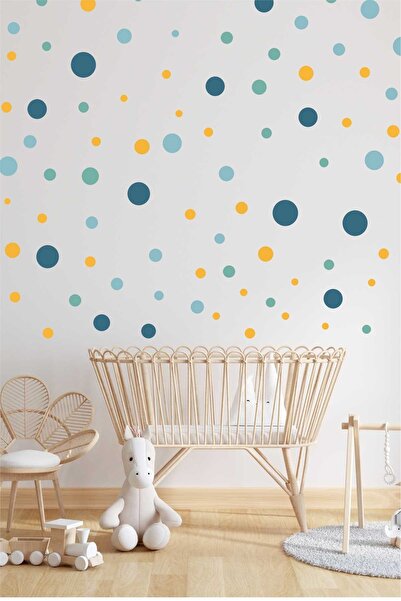 efekt reklam Синьо-зелено-помаранчеві крапки Спеціальний виріз Дитяча кімната...