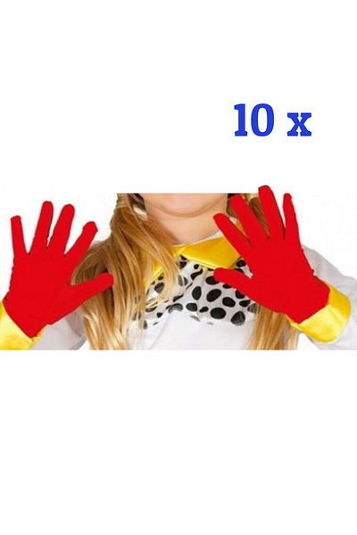 AXE SPORTSWEAR Red 10 Pairs Children & Band & Pantomime & Performance & Ceremony Gloves & 23 April & 19 May