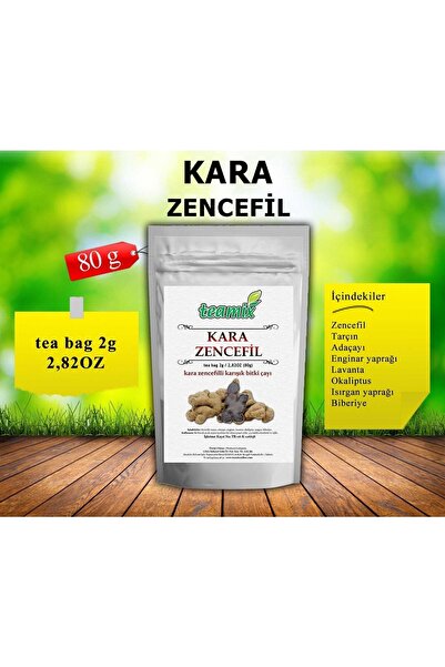 teamix Kara Zencefil Boğaz Rahatlatıcı Bitki Çayı/40 Ad/ 80 Gr/süzen Poşet Çay