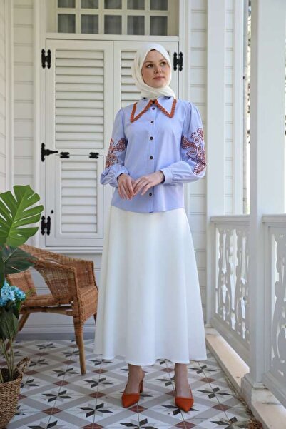 ESRA KEKÜLLÜOĞLU Tuğçe Gömlek Çizgili-mavi