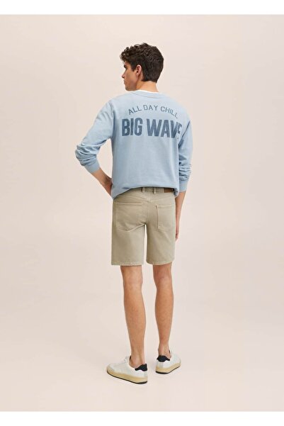 Mango Teen Açık Yıkama Bermuda Kot Şort