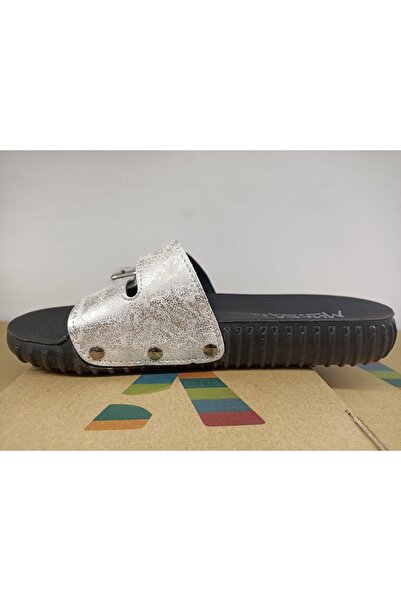 Murat Kundura Παντόφλες Mulex Ultra Soft Αντιολισθητικές Μαρμάρινες Λευκές