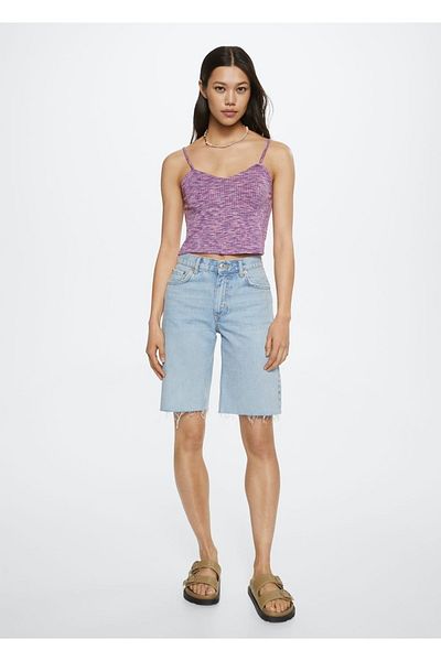 MANGO Woman Cropped Knit Top