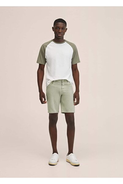 Mango Teen Açık Yıkama Bermuda Kot Şort