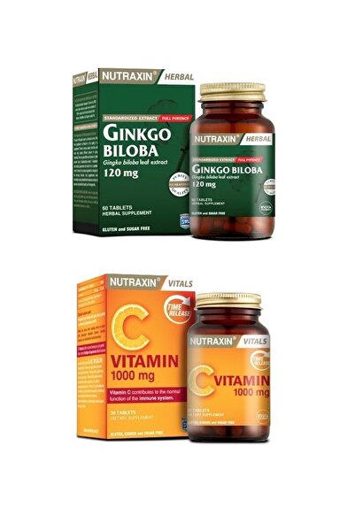 Nutraxin أقراص الجنكة بيلوبا وفيتامين سي - 60 + 30 قرصًا