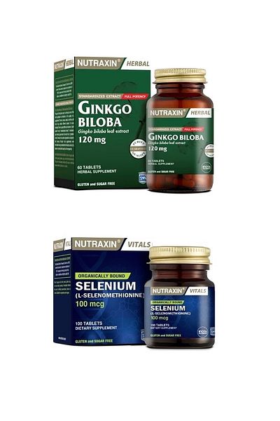 Nutraxin GinkgoBilobaand Selenium 100Mcg- 60 Tablets