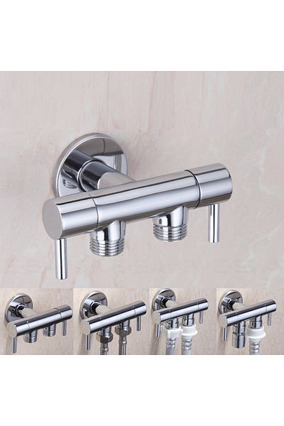 Kavisa Open-close Double Outlet Bidet Faucet Faucet with Mirror