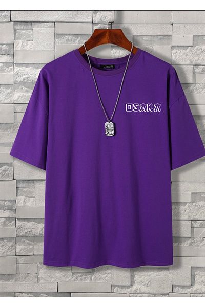 DEEPSENCE Purple Unisex Oversize T-Shirt - Osaka Bird Back Print
