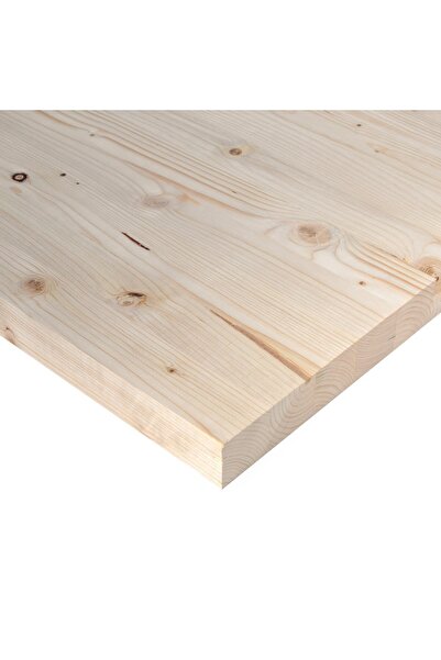 iAhşap (EBAT 10X10 CM-KALINLIK 18 MM-1 ADET) Ladin Ahşap Plaka Masif Panel Ta...