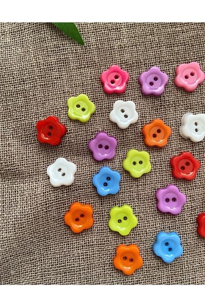 goblenkanaviçe Flower Figured Amigurumi Button