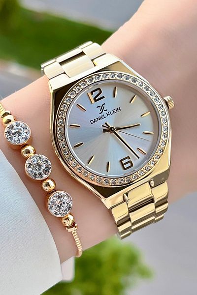 Daniel Klein Women's Wristwatch and Gift Bracelet