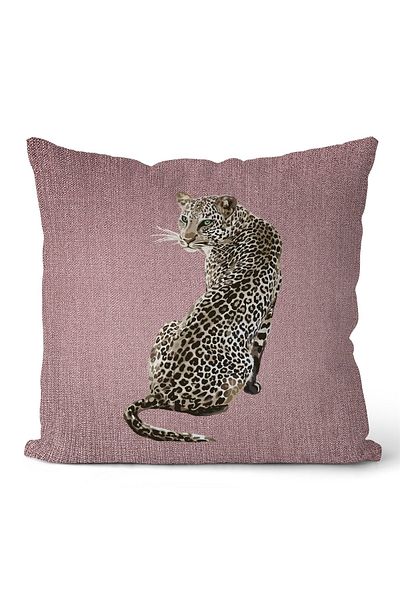EVPANYA Κάλυμμα μαξιλαριού ριχτάρι διπλής όψης Pink Leopard Κωδικός: Kir4397