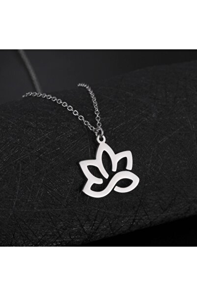 Dmn telkari Silver Lotus Çiçeği Gümüş Kolye