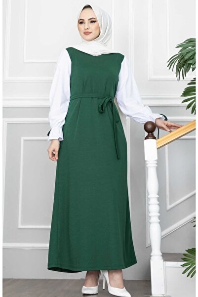 VOLT CLOTHİNG Hijab-Kleid mit Ballonärmeln für Damen