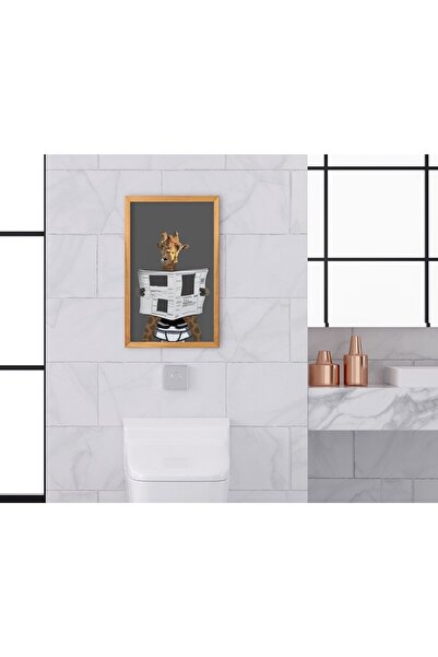 Bk Gift Home Banyo Tuvalet Dekoratif Retro Ahşap Tablo-8