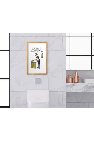 Bk Gift Home Banyo Tuvalet Dekoratif Retro Ahşap Tablo-6