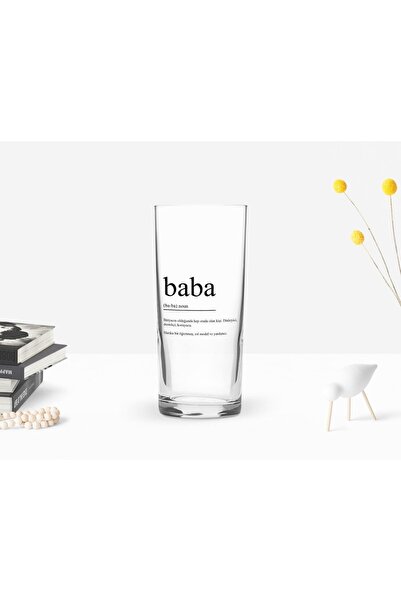 Bk Gift Home Renkli Baskılı Baba Tasarımlı Rakı Bardağı-1