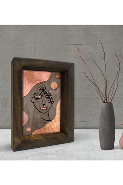 Bk Gift هدية تصميم امرأة بسيطة إطار خشبي صلب طبيعي مزخرف 15x20 سم-1