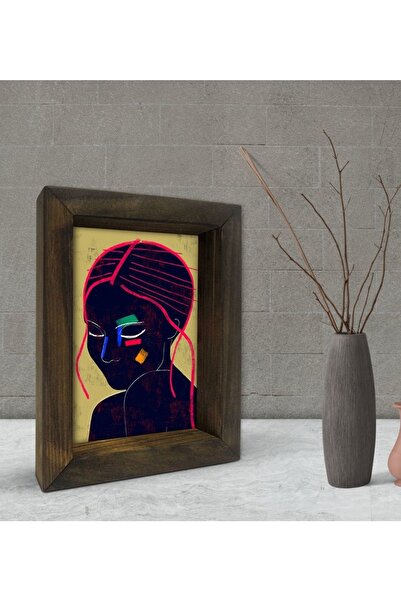 Bk Gift هدية ديكور إطار من الخشب الصلب الطبيعي 15x20 سم-24