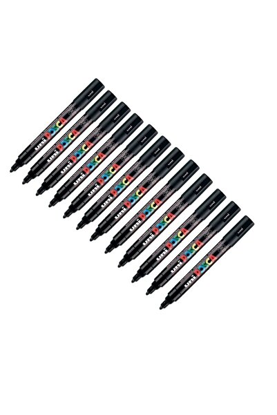 Uni Posca 5 m Siyah Marker 12 Adet