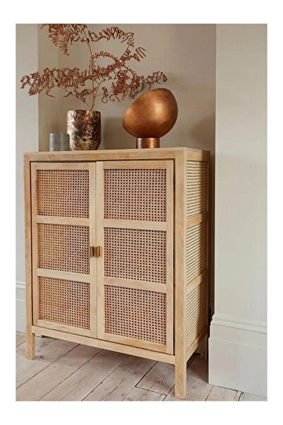 NO ONE EST 2020 Ahşap Konsol Hazeranlı Kapaklı Dolap