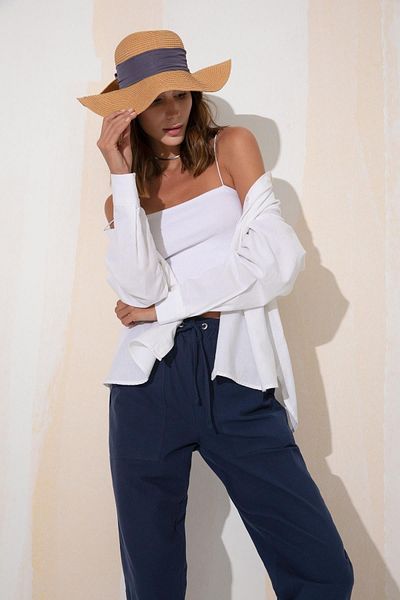 DeFacto Oversize Fit plátěná košile s dlouhým rukávem V2521Az22Sm