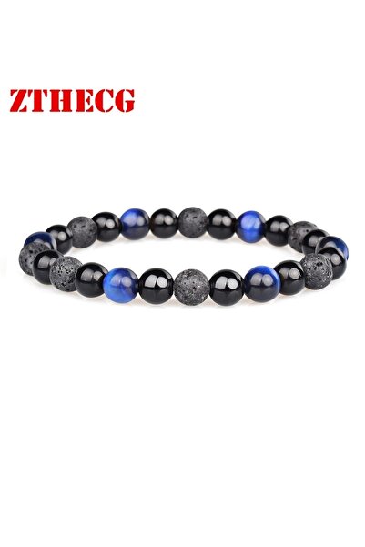 Kusakli Navy Blue Tiger Eye Bracelet